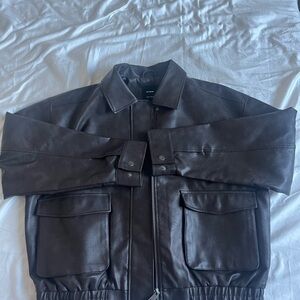 Cotton On Brown Leather Jacket